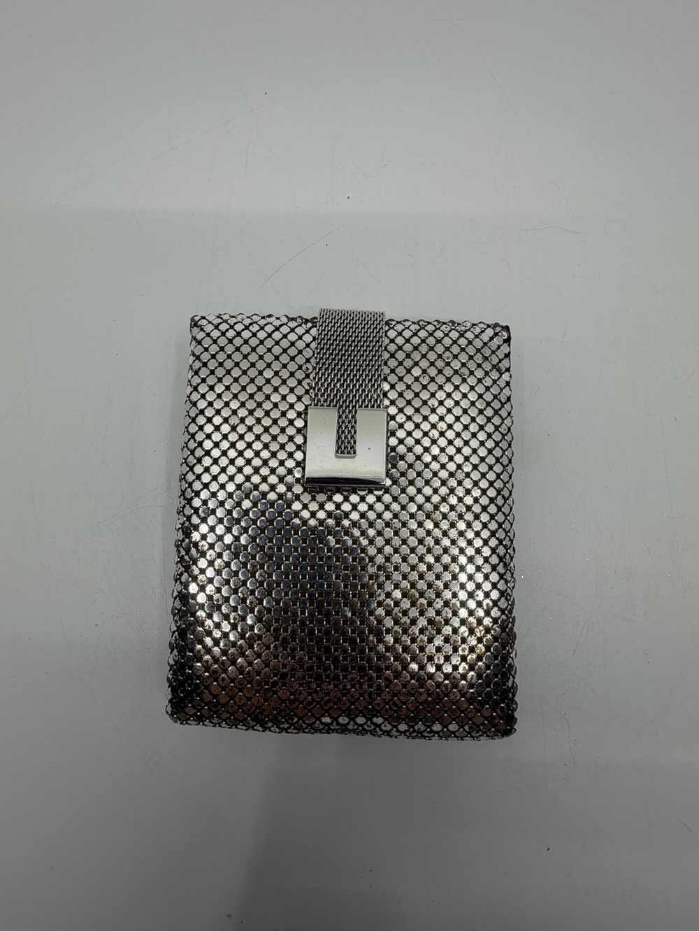 Metallic Mesh Women's bi-fold Wallet - Silver